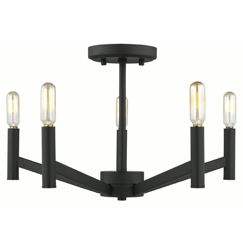 Visual Comfort Studio Collection Visual Comfort Studio Collection Vector Midnight Black Semi-Flushmount Light 7724305-112