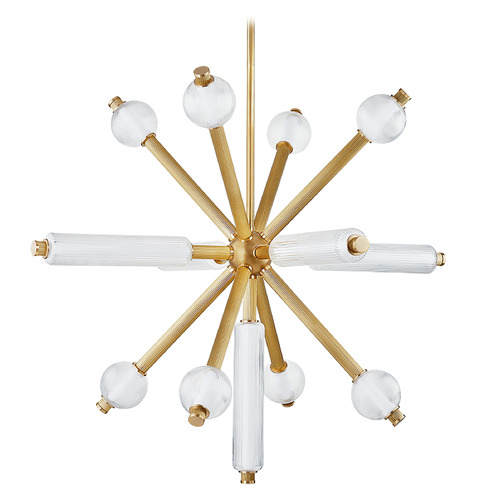 Corbett Lighting Corbett Lighting Atom Vintage Brass LED Chandelier 452-50-VB