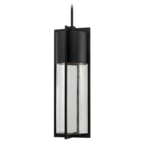 Hinkley Seeded Glass Outdoor Hanging Light Black by Hinkley Lighting 1328BK