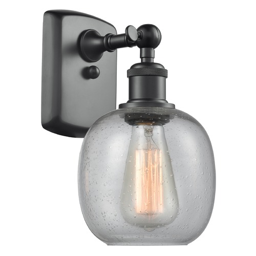Innovations Lighting Belfast Matte Black Sconce by Innovations Lighting 516-1W-BK-G104