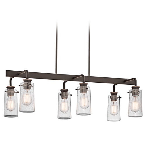 Kichler Lighting Braelyn 6-Light Linear Chandelier in Olde Bronze by Kichler Lighting 43059OZ