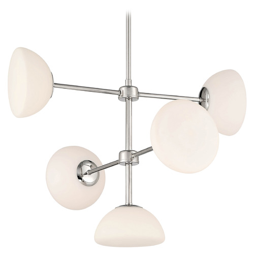 Designers Fountain Lighting Designers Fountain Zio Polished Nickel Chandelier D270H-5CH-PN