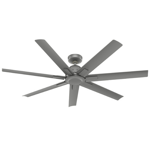 Hunter Fan Company Hunter Fan Company Downtown Matte Silver Ceiling Fan Without Light 51589