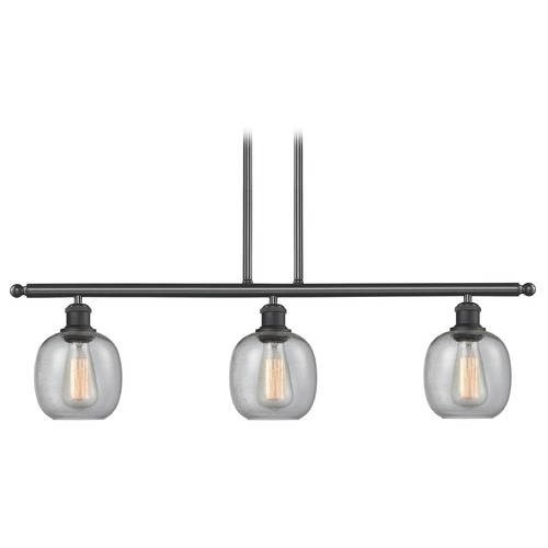 Innovations Lighting Belfast Matte Black Island Light by Innovations Lighting 516-3I-BK-G104