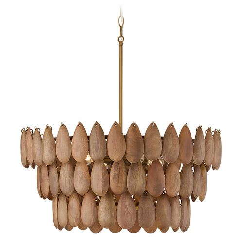 Capital Lighting Ravi Pendant in Light Wood & Patinaed Brass by Capital Lighting 354441LW
