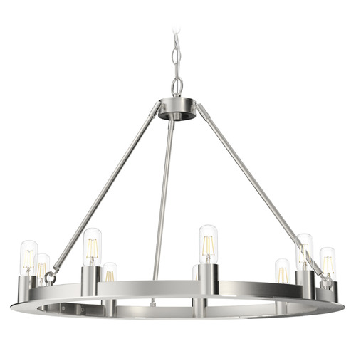 Hunter Fan Company Hunter Fan Company Saddlewood Brushed Nickel Chandelier 19031