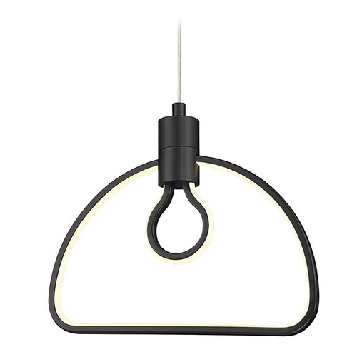 George Kovacs Lighting George Kovacs Edison's Outline Coal Black LED Pendant Light P1903-66A-L