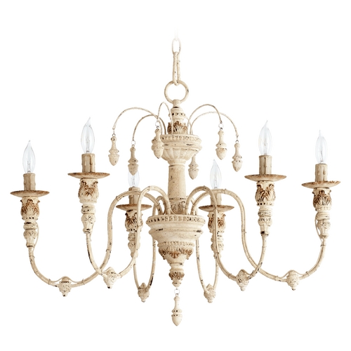 Quorum Lighting Salento 25-Inch Chandelier in Persian White by Quorum Lighting 6316-6-70