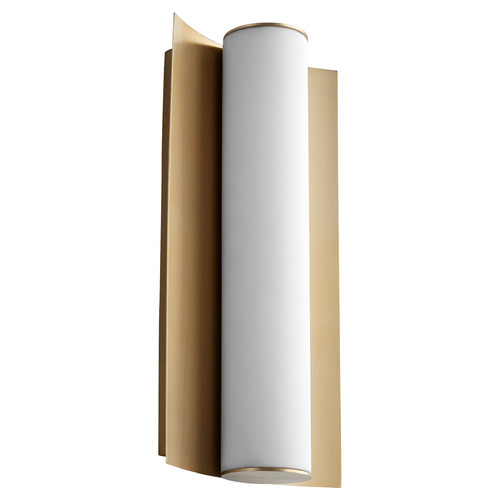Oxygen Wave 13-Inch LED Wall Sconce in Aged Brass by Oxygen Lighting 3-5020-40