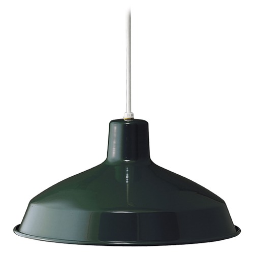 Progress Lighting Farmhouse Barn Light Pendant in Green by Progress Lighting P5094-45