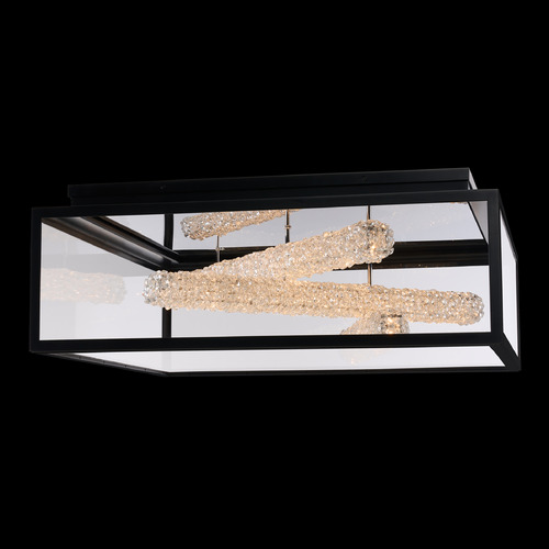Allegri Lighting Allegri Crystal Esterno Cristallo Matte Black LED Flush Mount 095542-052-FR001