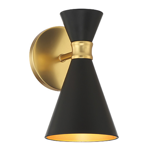 George Kovacs Lighting George Kovacs Conic Honey Gold & Coal Sconce P1826-248