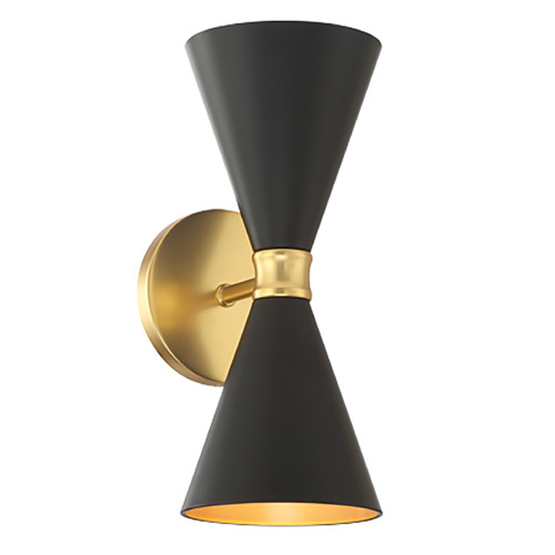 George Kovacs Lighting George Kovacs Conic Honey Gold & Coal Sconce P1827-248