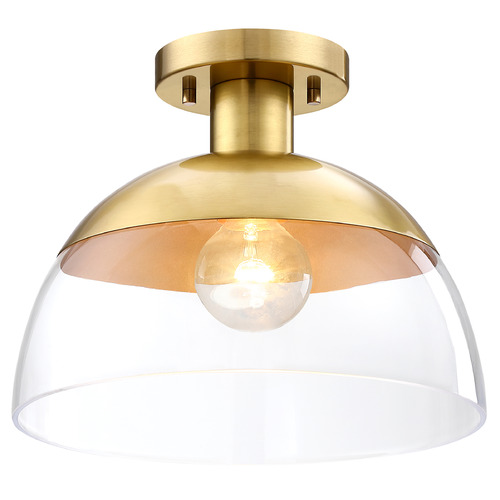 Designers Fountain Lighting Designers Fountain Rey Brushed Gold Semi-Flushmount Light D308M-SF-BG
