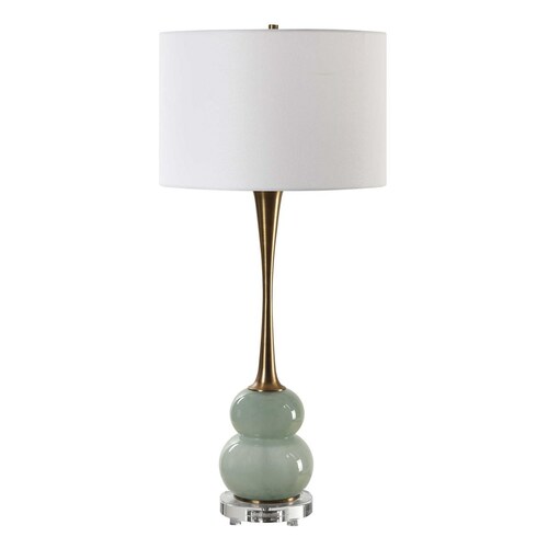 Uttermost Lighting The Uttermost Company Sanctuary Green Table Lamp with Drum Shade 30298-1