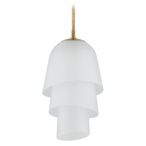 Corbett Lighting Corbett Lighting Hela Vintage Brass LED Pendant Light with Bowl / Dome Shade 470-13-VB