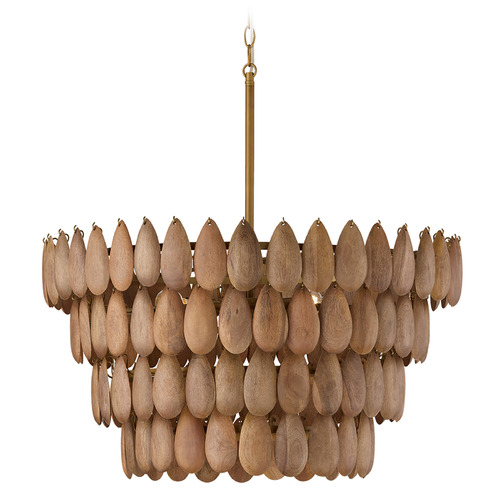 Capital Lighting Ravi Pendant in Light Wood & Patinaed Brass by Capital Lighting 354442LW