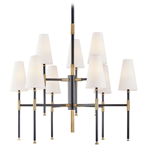Hudson Valley Lighting Hudson Valley Lighting Bowery Aged Brass & Aged Old Bronze Chandelier 3734-AOB