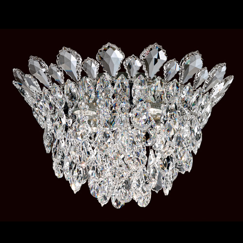 Schonbek Lighting Schonbek Worldwide Lighting Trilliane Strands Polished Stainless Steel Flushmount Light TR1201N-401R