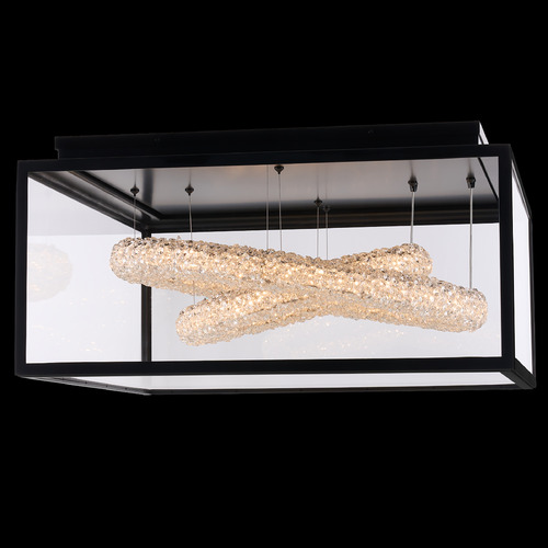 Allegri Lighting Allegri Crystal Esterno Cristallo Matte Black LED Flush Mount 095544-052-FR001