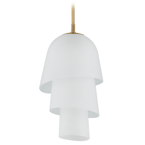Corbett Lighting Corbett Lighting Hela Vintage Brass LED Pendant Light with Bowl / Dome Shade 470-18-VB