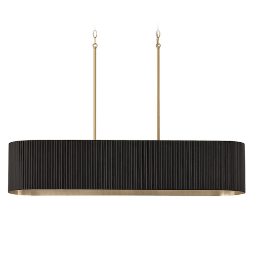 Capital Lighting Donovan Linear Light in Black Stain & Matte Brass by Capital Lighting 850751KR