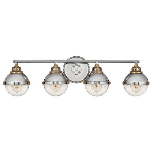 Hinkley Fletcher 4-Light Vanity Light in Nickel & Brass by Hinkley Lighting 5174PN