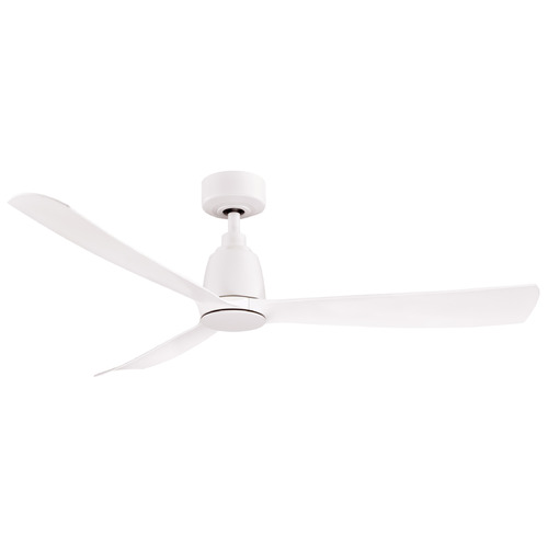 Fanimation Fans Fanimation Fans Kute 52 Matte White Ceiling Fan Without Light FPD8534MW