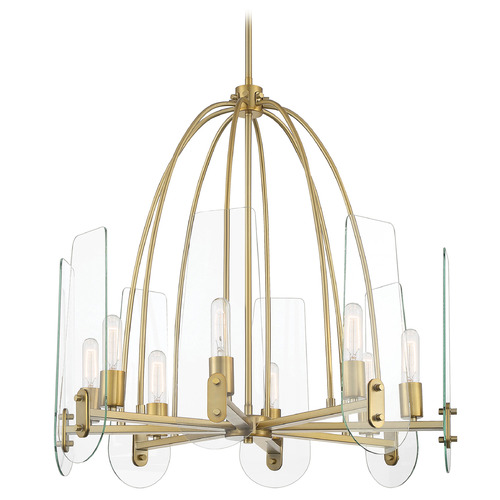 Designers Fountain Lighting Designers Fountain Bergen Beach Brushed Gold Chandelier D256M-8CH-BG