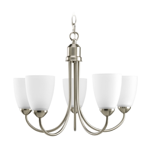 Progress Lighting Gather 20.50-Inch Chandelier in Brushed Nickel by Progress Lighting P4441-09