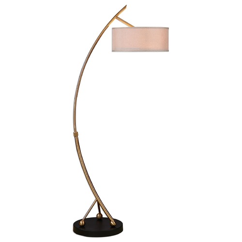 Uttermost Lighting Vardar Arc Lamp in Brushed Brass by Uttermost Lighting 28089-1
