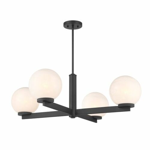 Meridian 4-Light Chandelier in Matte Black by Meridian M100123MBK