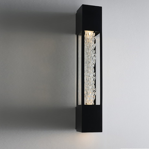 Allegri Lighting Allegri Crystal Esterno Cristallo Matte Black LED Outdoor Wall Light 099042-052-FR001