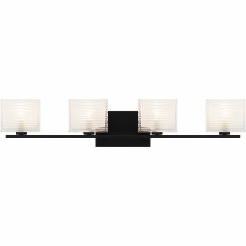 Quoizel Lighting Westcap 4-Light Bath Light in Matte Black by Quoizel Lighting WCP8604MBK