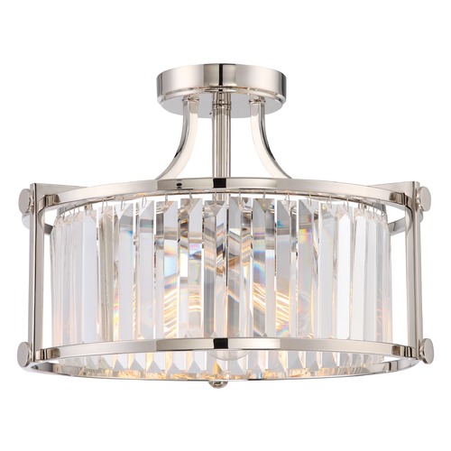 Nuvo Lighting Krys Polished Nickel Semi-Flush Mount by Nuvo Lighting 60/5763
