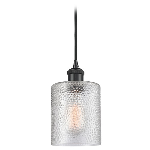 Innovations Lighting Cobbleskill Matte Black Mini Pendant by Innovations Lighting 516-1P-BK-G112
