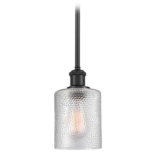 Innovations Lighting Cobbleskill Matte Black Mini Pendant by Innovations Lighting 516-1S-BK-G112