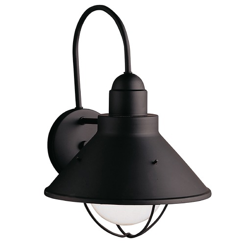 Kichler Lighting Seaside 14.25-Inch High Outdoor Wall Light in Black by Kichler Lighting 9023BK