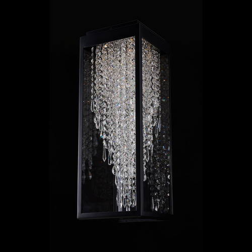 Allegri Lighting Allegri Crystal Esterno Cristallo Matte Black LED Flush Mount 090341-052-FR001