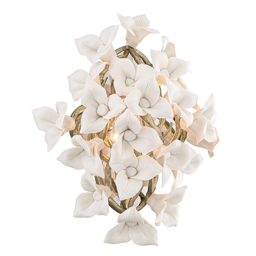 Corbett Lighting Corbett Lighting Lily Enchanted Silver Leaf Sconce 211-12-SGL