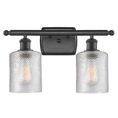 Innovations Lighting Cobbleskill Matte Black Bathroom Light by Innovations Lighting 516-2W-BK-G112