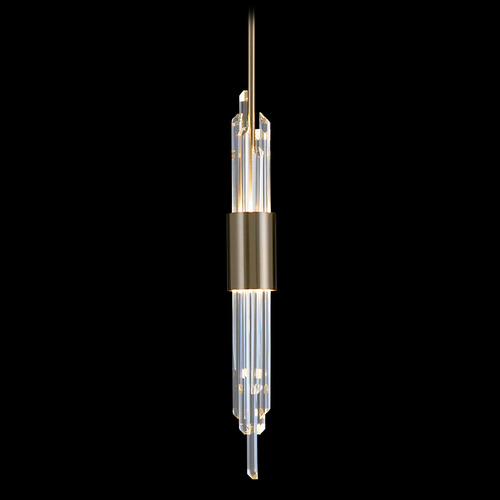 Allegri Lighting Allegri Crystal Lucca Brushed Champagne Gold LED Mini-Pendant Light 037911-038-FR001