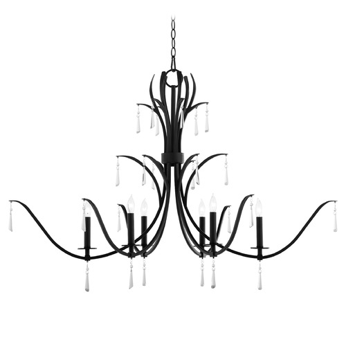 Quorum Lighting Majesty Matte Black Chandelier by Quorum Lighting 620-8-59