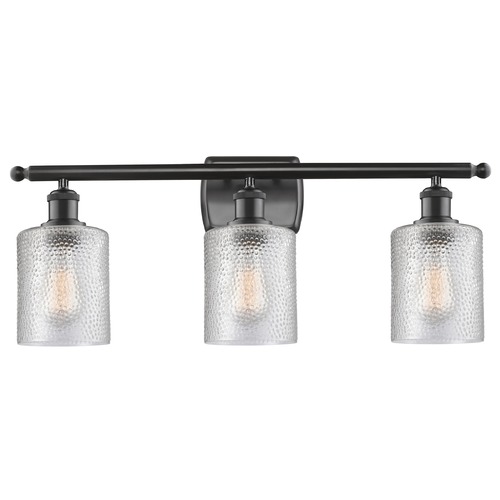 Innovations Lighting Cobbleskill Matte Black Bathroom Light by Innovations Lighting 516-3W-BK-G112
