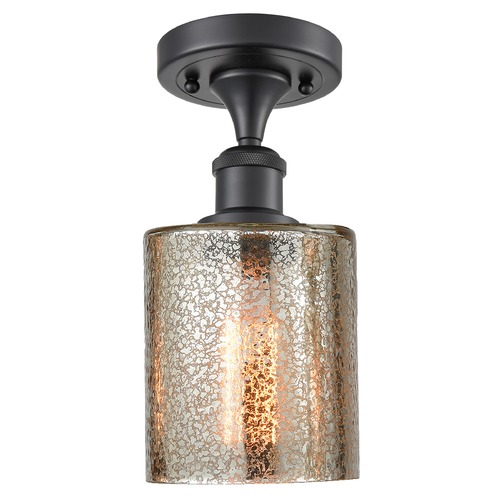 Innovations Lighting Cobbleskill Matte Black Semi-Flush Mount by Innovations Lighting 516-1C-BK-G116