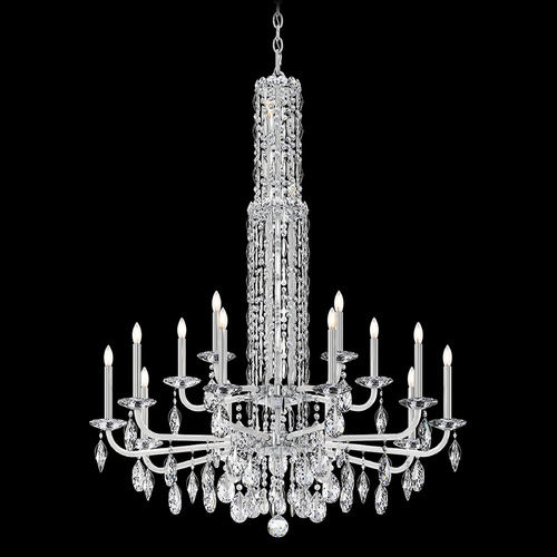 Schonbek Lighting Schonbek Worldwide Lighting Siena Polished Stainless Steel Crystal Chandelier RS84151N-401R