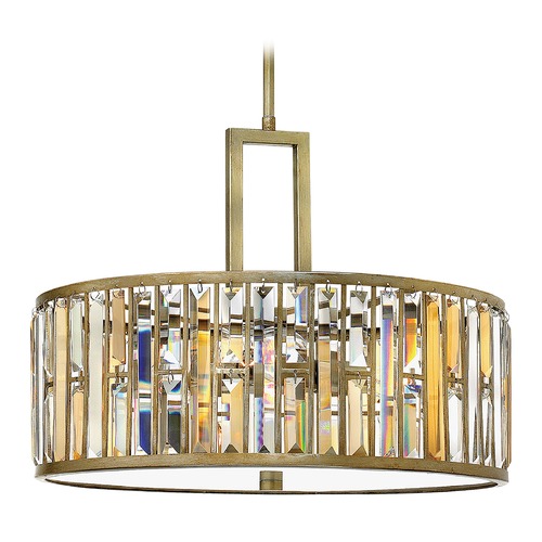 Fredrick Ramond Gemma 21.25-Inch Crystal Pendant in Silver Leaf by Fredrick Ramond FR33735SLF