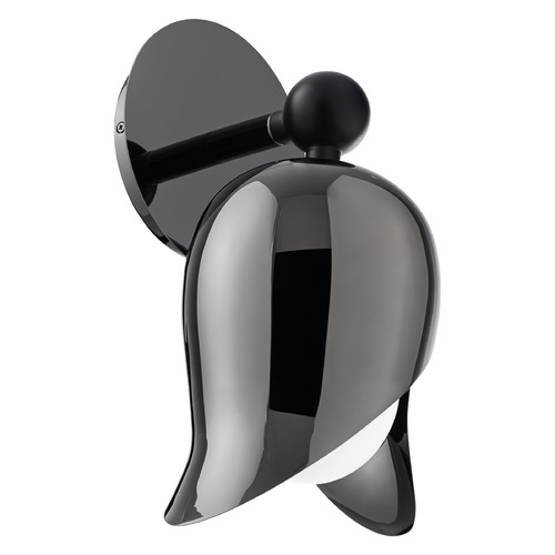 Modern Forms by WAC Lighting Modern Forms Elixir Polished Black Nickel & Black LED Sconce WS-64513-40-NB/BK