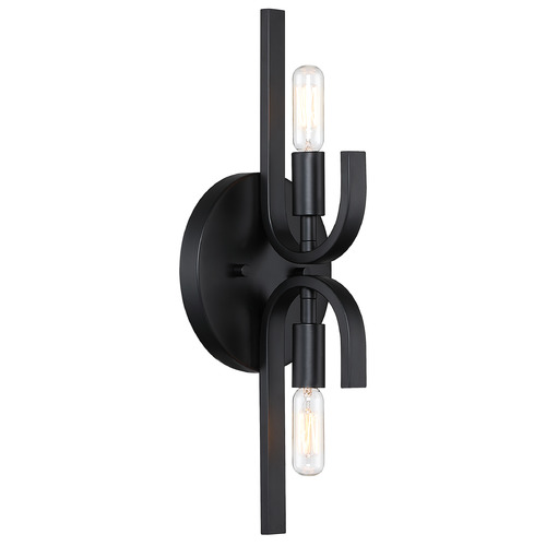 Designers Fountain Lighting Designers Fountain Skye Matte Black Vertical Bathroom Light D314C-2WS-MB