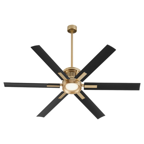 Quorum Lighting Zeus Aged Brass LED Ceiling Fan by Quorum Lighting 10656-80